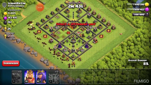 clash of clans th 9 base attack #video