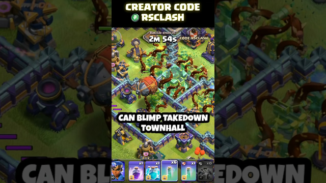 Blimp Overgrowth Strategy Make sense! in Clash of Clans #shorts #clashofclans