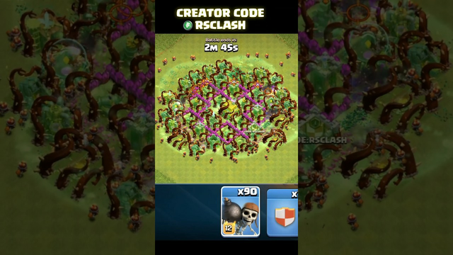 Overgrowth spell With Wall Breaker in Clash of Clans #shorts #clashofclans