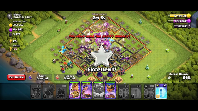 Electro dragon and balloon100% attack in Clash of clans#coc#viral