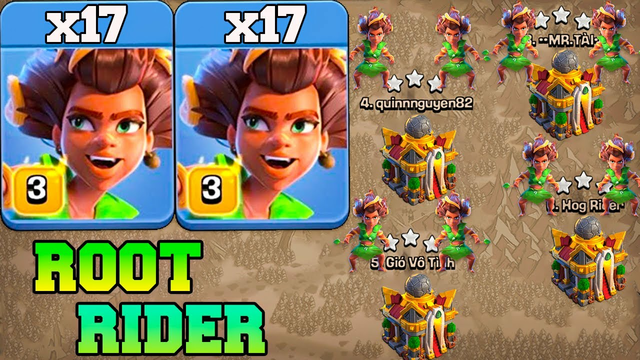 CWL TH16 Attack Strategy 2024 !! 17 Root Rider Easy Combo Strategy Town Hall 16 Clash OF Clans