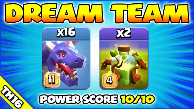 16 x Dragons + Overgrowth Spell = SO POWERFUL!!! TH16 Attack Strategy (Clash of Clans)