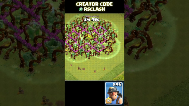 Miner with Overgrowth spell Clash in Clash of Clans #shorts #clashofclans