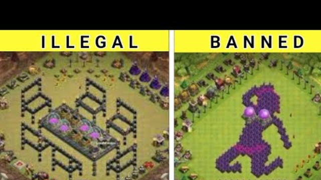 Clash of clans most unbelievable & Banned bases | coc | clash of clans