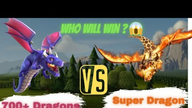 700+ DRAGONS vs 100+ Super Dragons || Clash of Clans || Best fight in coc #clashofclans #coc #battle