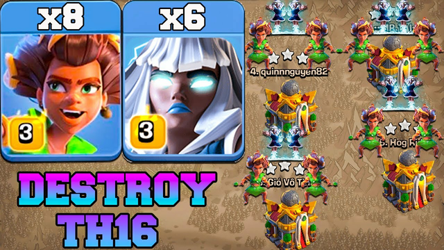 NEW Root Rider With Electro Titan Attack Th16 BEST CWL Th16 Attack Strategy in Clash of Clans