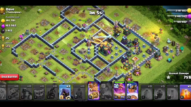 Th14 hybrid attack, powerful attack stategy coc(Clash Of Clans)