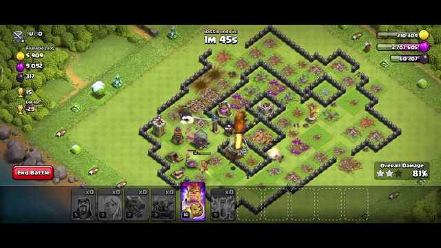 Clash of Clans Town Hall 8 attack