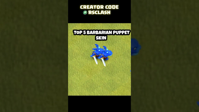 5 Best Barbarian Puppet Skin (Clash of Clans) #shorts