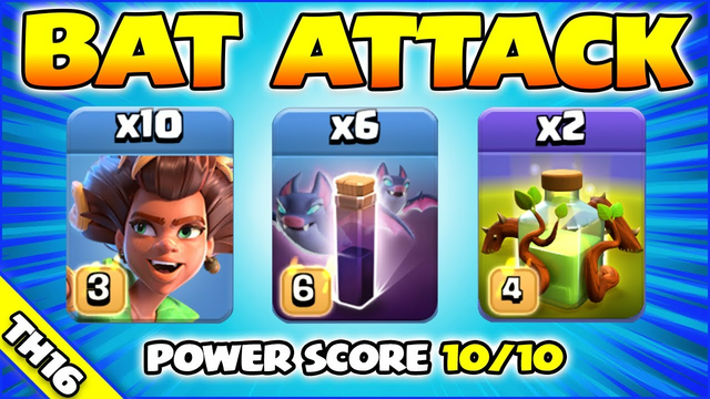 Overgrowth Spell + Bats = WOW!!! NEW TH16 Attack Strategy (Clash of Clans)