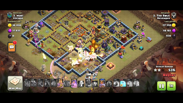 #clash of clans # cwl war attack # class of clans #15 to 16 th #