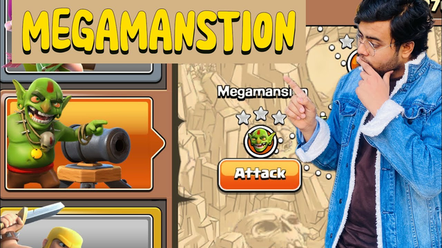 MEGAMANSTION IN CLASH OF CLANS  ON GOBLIN BASES | MEGAMANSTION COMPLETEIN #clashofclans #coc