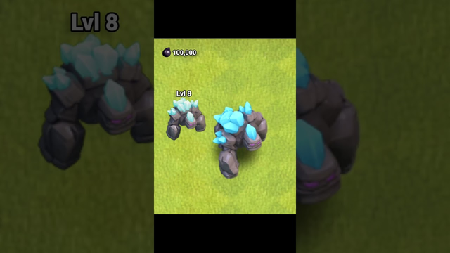Golem Level 1 to MAX with Animation and Cost - COC | #clashofclans #cocshorts #shorts