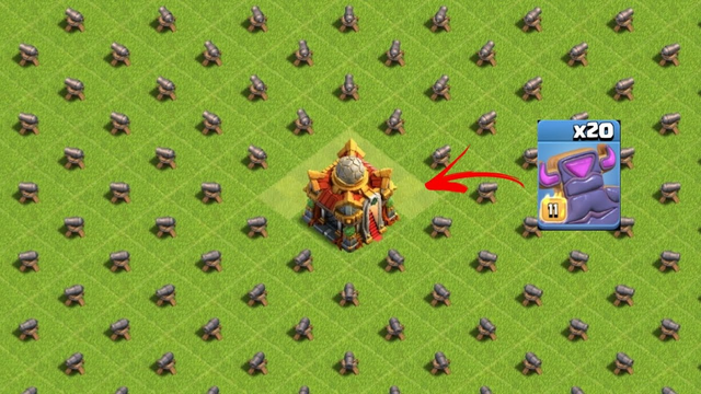 20x Cookie Pekka Vs Level 1 Cannon Base Formation Clash Of Clans