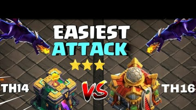 Best TH14 VS TH16 Attack Strategy || 3 Star || (Clash of Clans) #coc