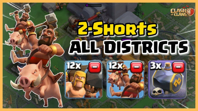 Easy! | 2 Shot EVERY District in the Clan Capital with Hog Raiders ! - Clash of Clans