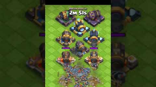 14 x Skeleton Spell Vs Every level Cannons || Clash Of Clans || #gigachadtheme #clashofclans #coc