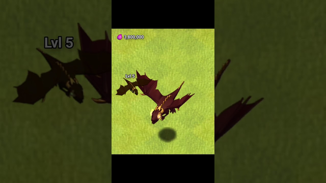 Dragon Level 1 to Max with Animation and Cost - COC | #clashofclans #cocshorts #shorts