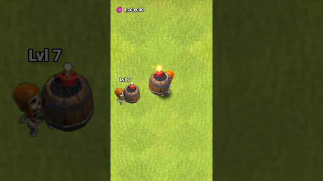 Wall Breaker Level 1 to MAX with Animation and Cost - COC | #clashofclans #cocshorts #shorts