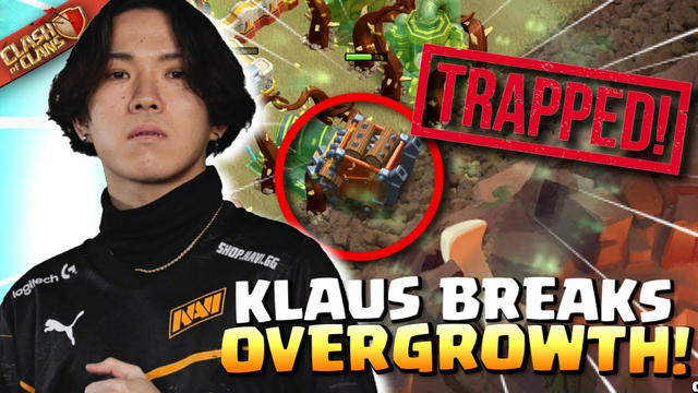 Klaus breaks OVERGROWTH (literally) with LOG LAUNCHER trick! Clash of Clans