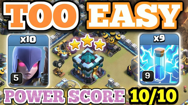 TH13!!! New Witch Lighting Attack Strategy For 3 Stars! - Clash of Clans