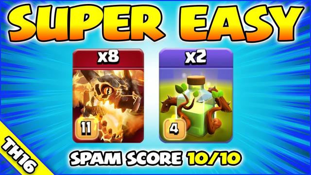 This Super Dragon Attack is SO EASY!!! TH16 Attack Strategy (Clash of Clans)