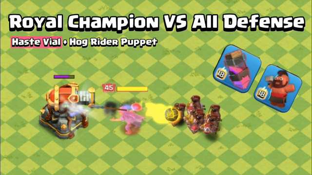 HASTED Champion vs All Defense | Clash of Clans