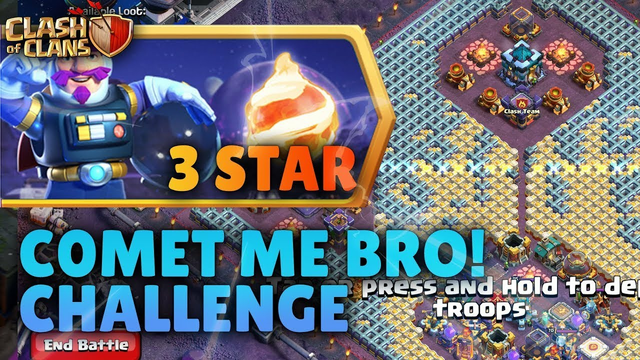 easiest way to 3 star "comet me bro!"~Clash of clans