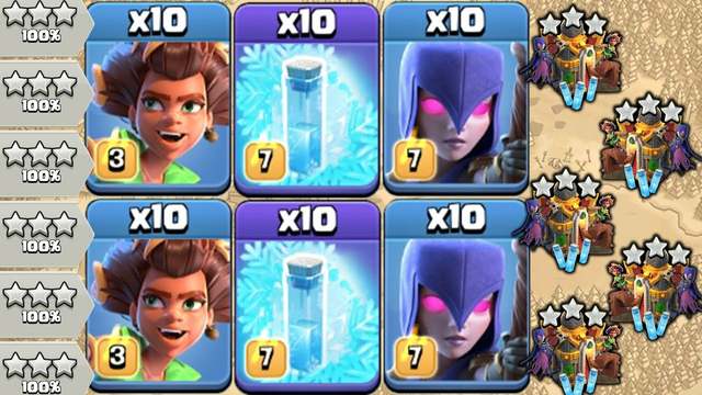10 Witch + 10 Root Riders + 10 Freeze Spells =The Easiest 3 Stars Th16 Attack Ever - Clash Of Clans