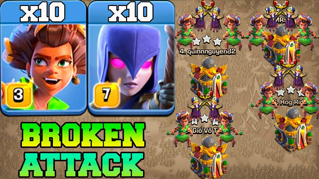 NEW Root Rider With Witch Attack Th16 !! Best Attack Strategy Th16 in Clash of Clans