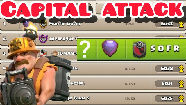 Clash of Clans capital attacks, clearing a tribe with only 17 attacks
