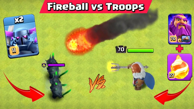 Fireball Warden vs All Troops - Clash of Clans