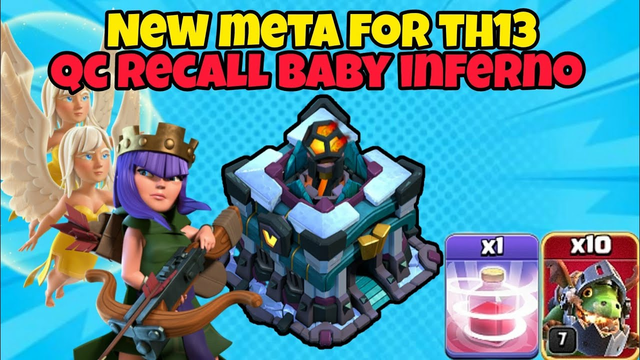 New meta for TH13 with inferno baby dragon! (Clash of clans)