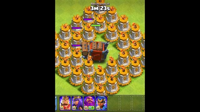 MAX SUPER WIZARD TOWERS VS ALL MAX MACHINES IN CLASH OF CLAN. #clashofclans #coc #shorts