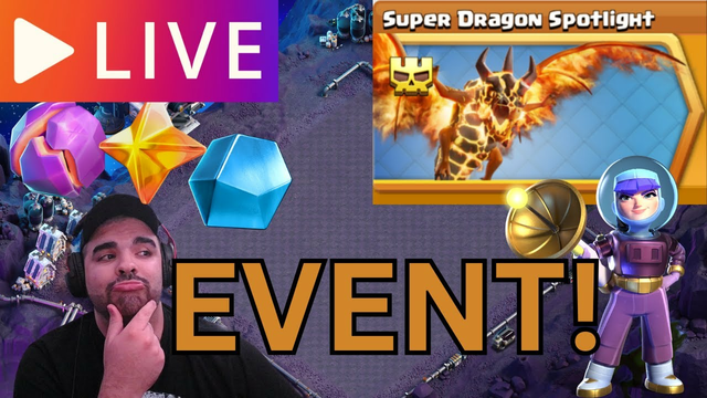 Super Dragon Spotlight Event Farming in Clash Of Clans! - LIVE