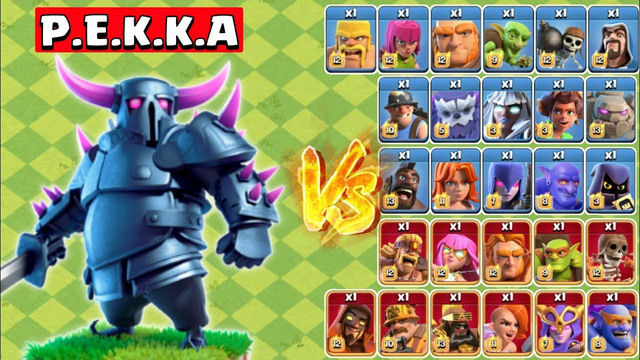 MAX PEKKA VS All Troops | Clash of Clans