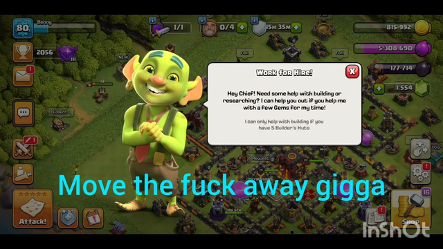 Helping my fellow clan members to get stars in clash of clans.