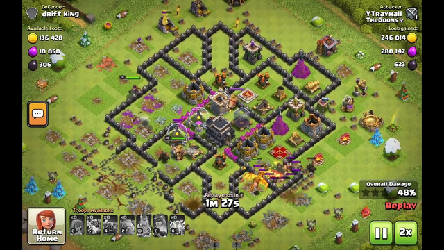 clash of clans  base  attack