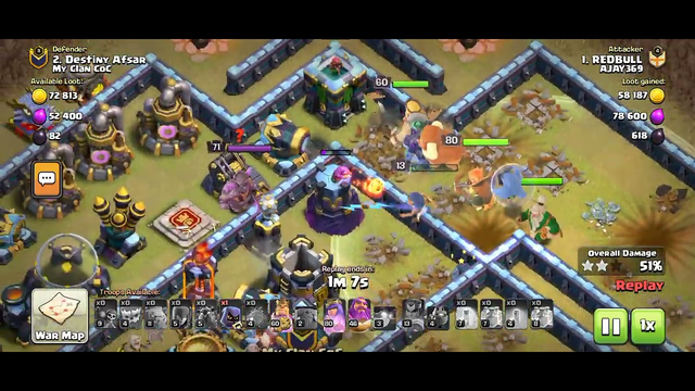 Clash of clans 2 super wizards and 2 Super archer attack strategy