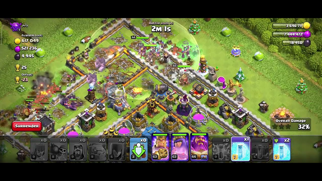 Clash Of Clans |||| Ground attack || Golem, Witch,#coc