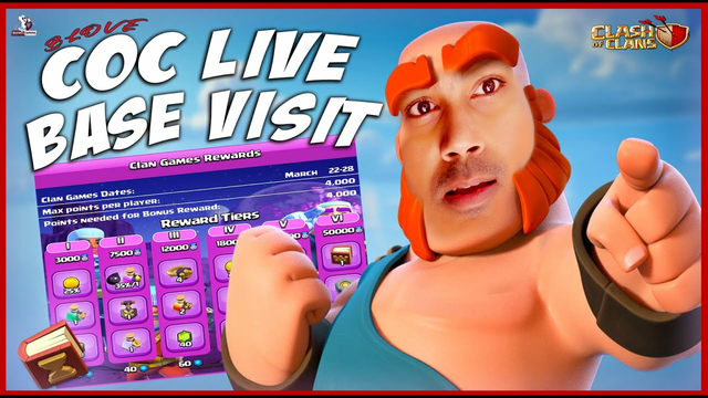 COC LIVE / Clan game upcomung & Base Visit /clash of clans live stream with BLOVES GAMING #coc