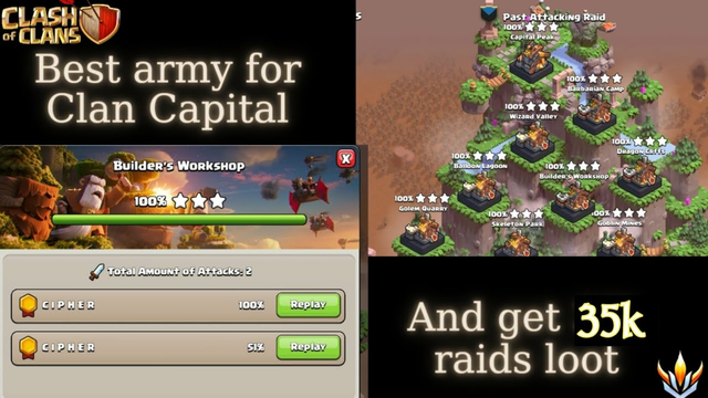 Best army for Clan Capital raids in clash of clans 2024 | #clashofclans #coc #clancapitalraid