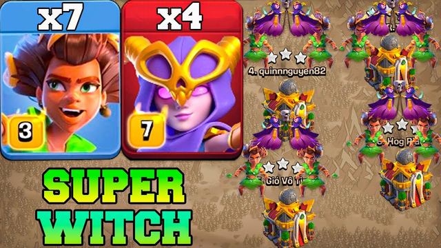 NEW Root Rider With Super Witch Attack Th16 !! Best Attack Strategy Th16 in Clash of Clans