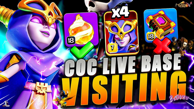 COC LIVE Base Visiting & tips / COC Best Attacks /clash of clans live stream with BLOVES GAMING #coc