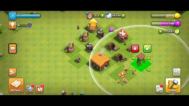clash of clans on a New account (im back)