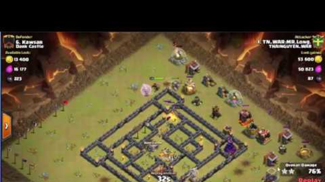 Clash of Clans: WarClan #02: 3Star at TH9 with SuperQueen +Valky Troll Base