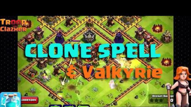 Clone Spells Terbaru & Valkyrie lvl 5 Attacks | Clash of Clans
