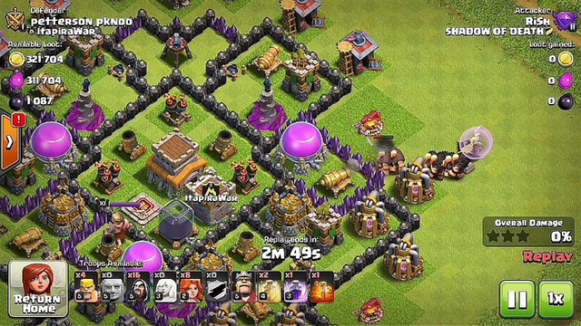 Clash of Clans - compilation Th8 GiWiVa strategy [replays] + loots+ trophy pushing.