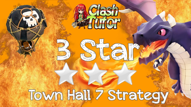 Clash of Clans TH7 Balloon Dragon (Dragoon)  3 star Clan War