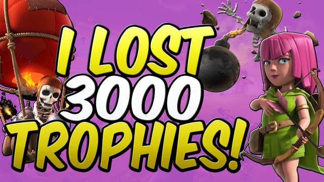 Clash of Clans - HARDEST DROP EVER! | DROPPING 3000 TROPHIES!